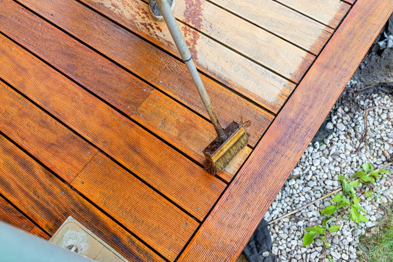 Deck Rail Staining