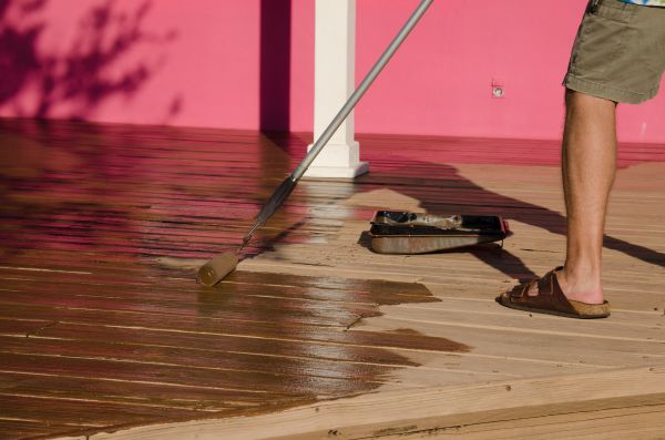 Pavilion Wood Staining